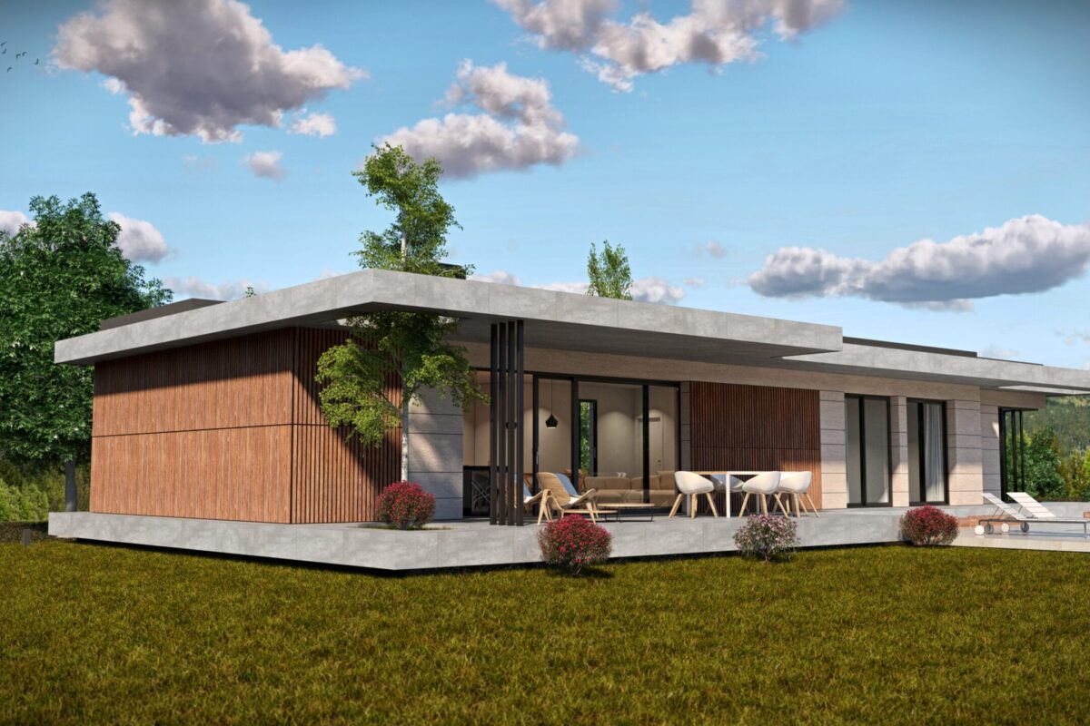 vivienda unifamiliar en una planta