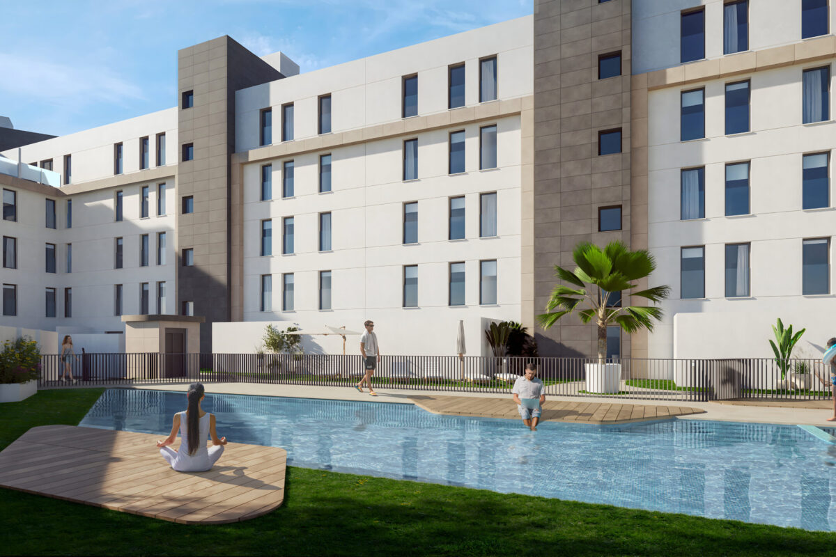 piscina residencial gala residencial gala zona común piscina central
