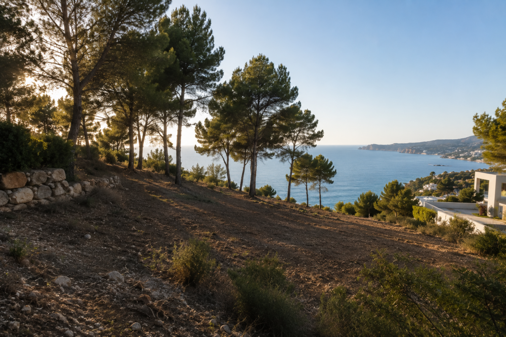 colina a la orilla del mar mediterráneo